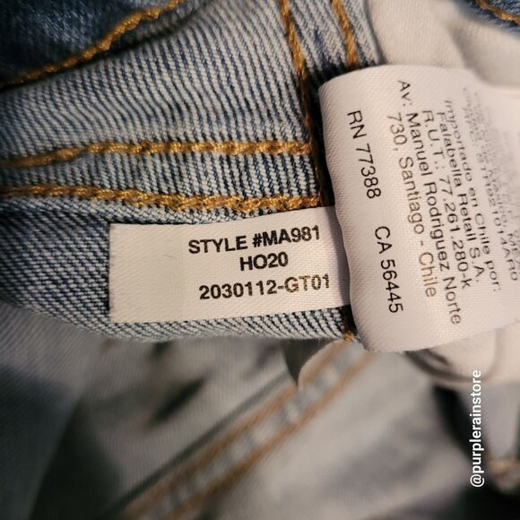 Madewell Jeans 27 Button Fly Skinny 10" High Rise Tummy Control Dewitt Wash - Picture 7 of 13